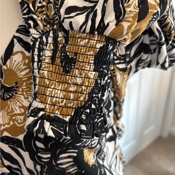 NWOT 🐆 Lilly Pulitzer Talley Onyx Peonies Floral Long Sleeve Dress Sz M - Picture 5 of 9